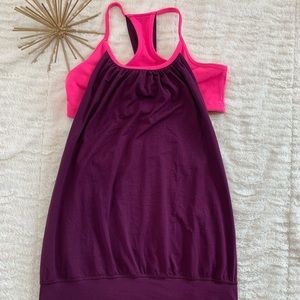 Like New Lululemon Purple & Pink Top with Bra 6